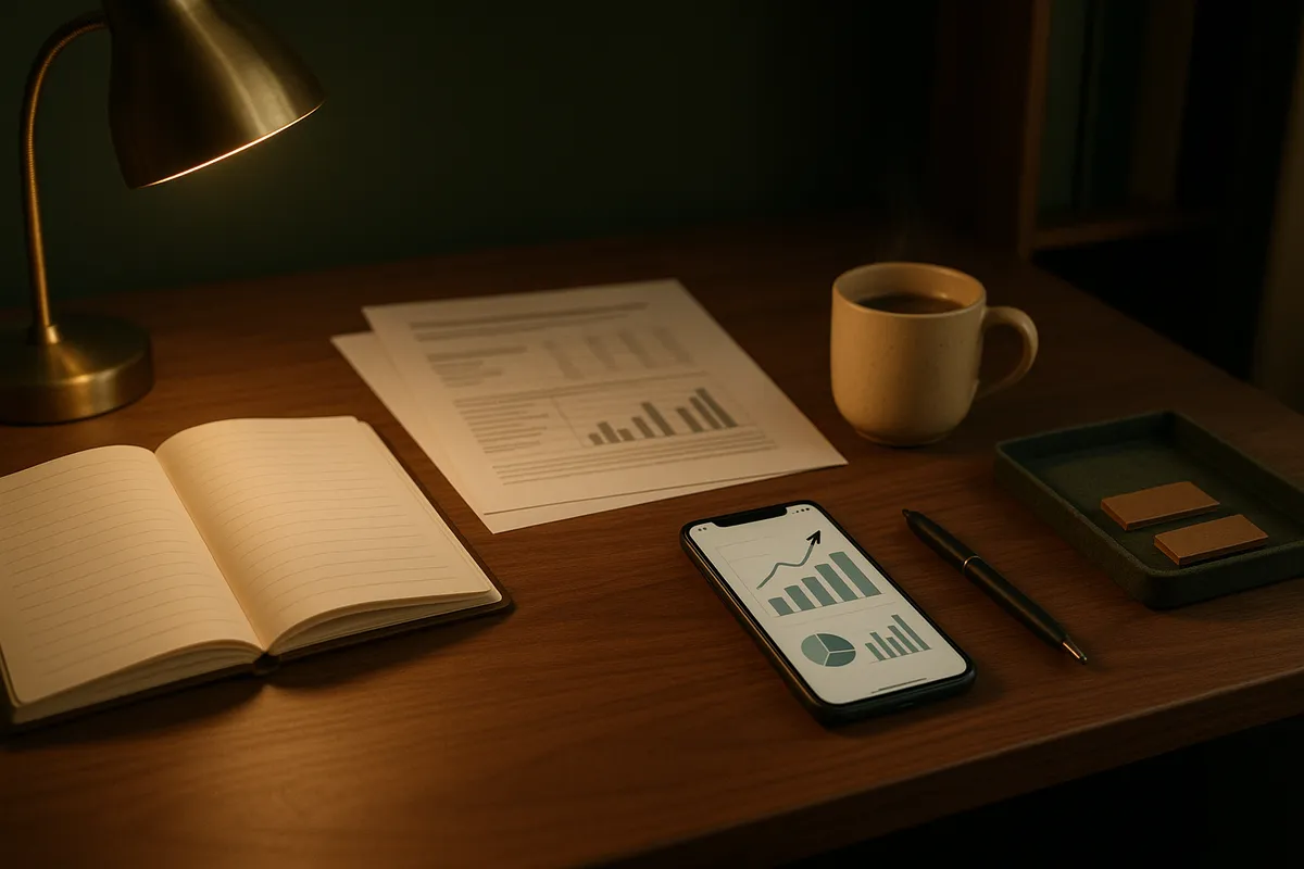 Graphique de retour sur investissement IA pour PME avec courbe de rentabilité